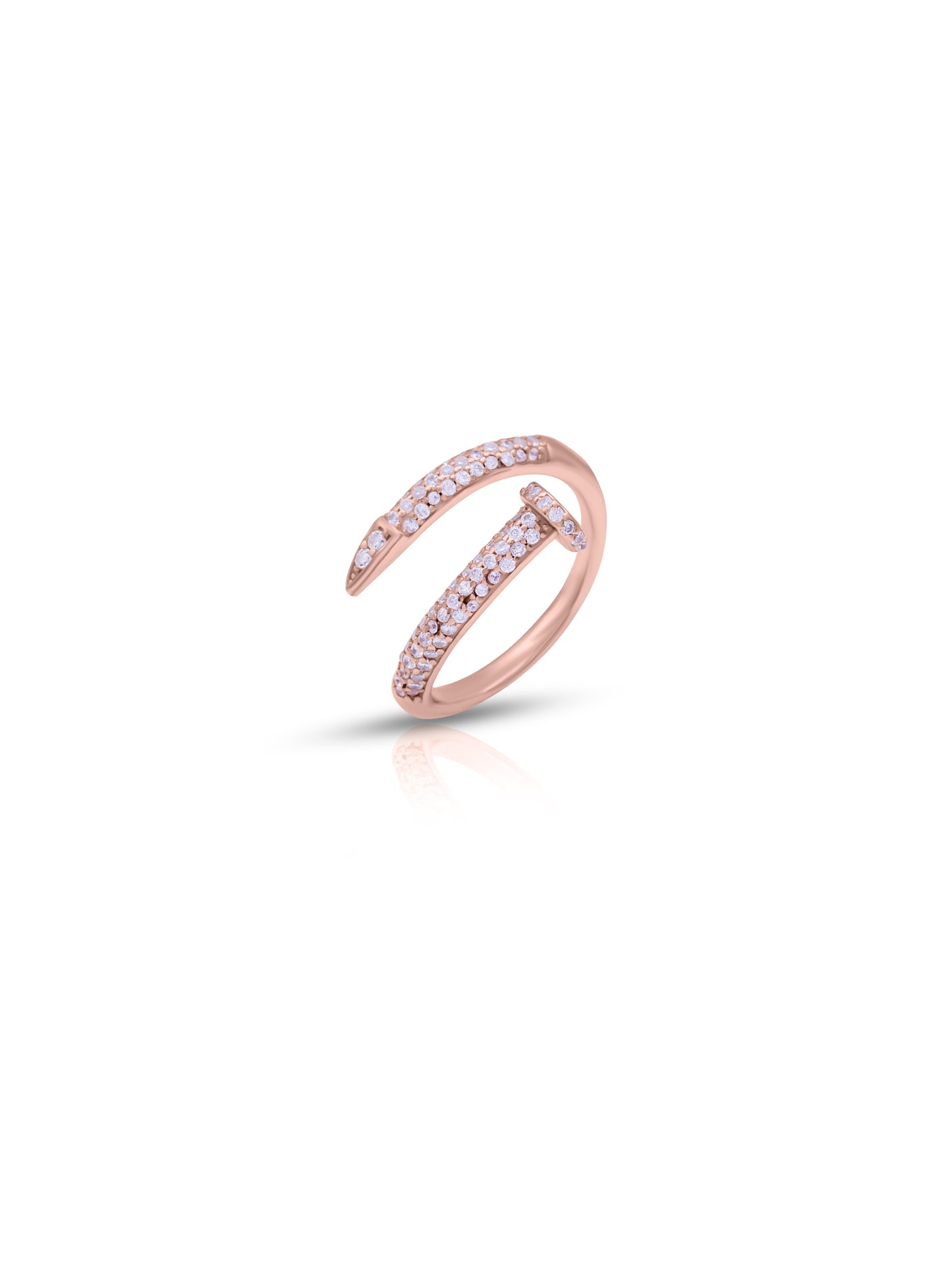 Rose Gold Adjustable Nail Ring