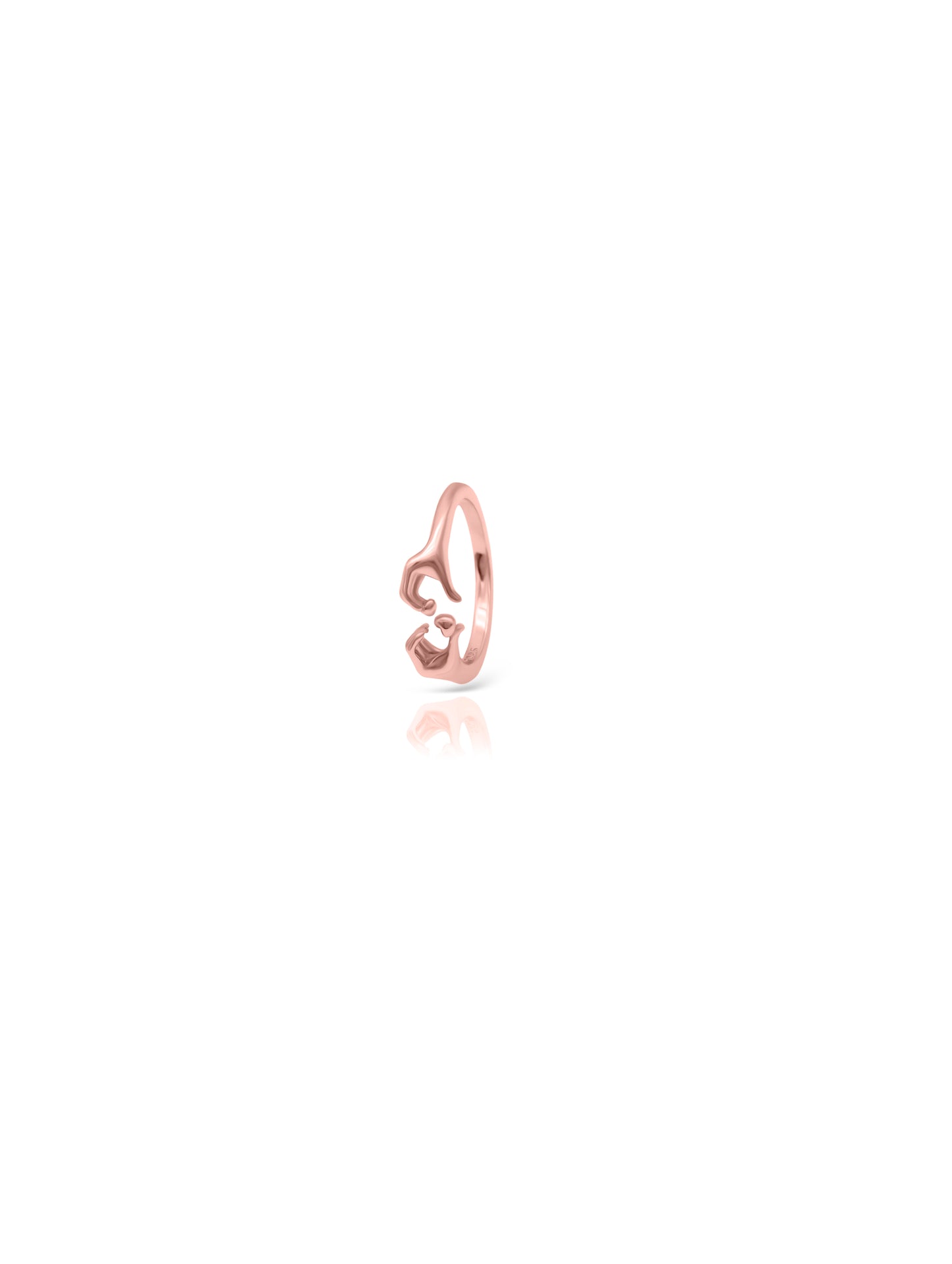 Rose Gold Adjustable Heart Ring
