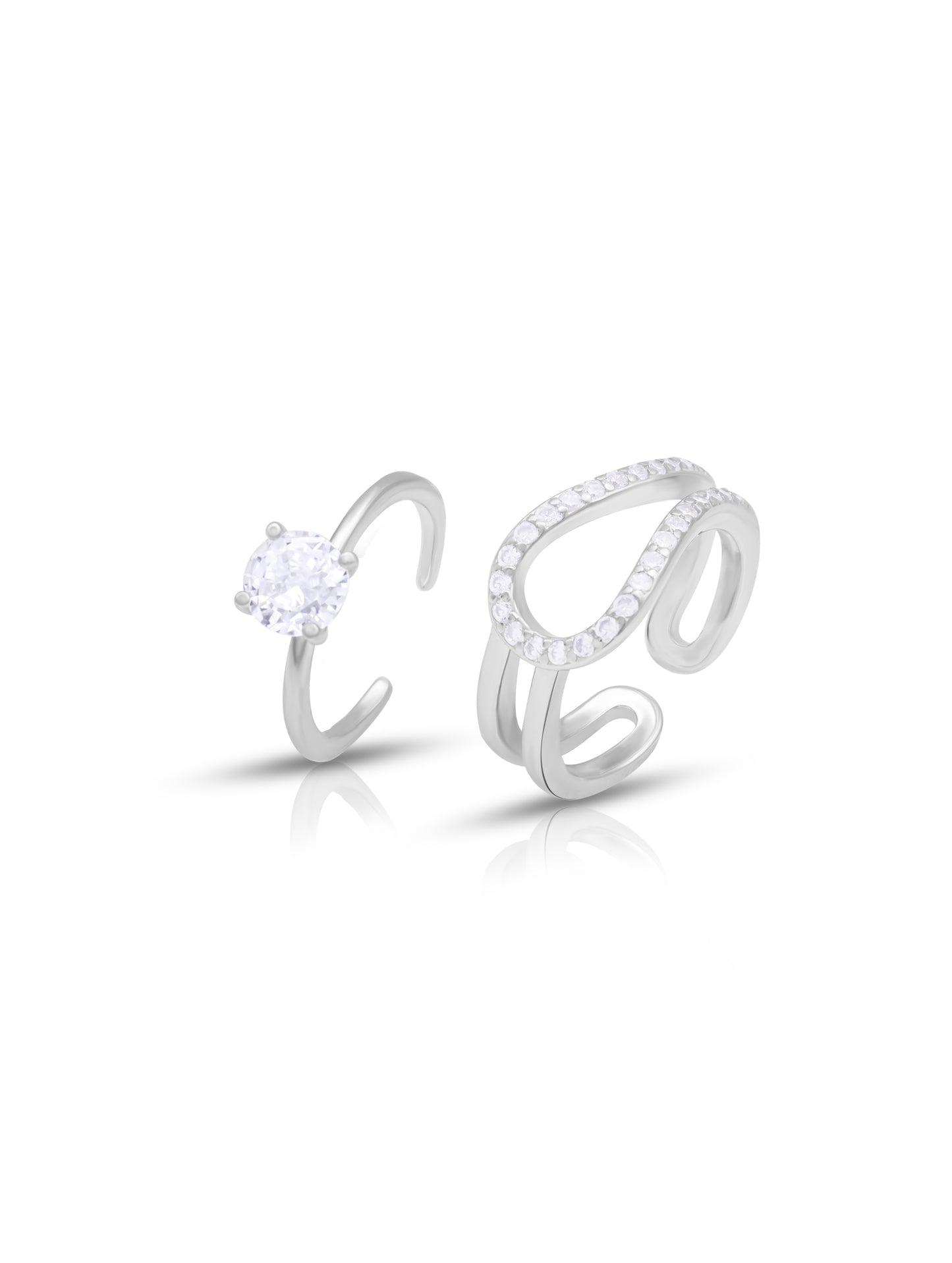 Sterling Silver Detachable Solitaire Ring