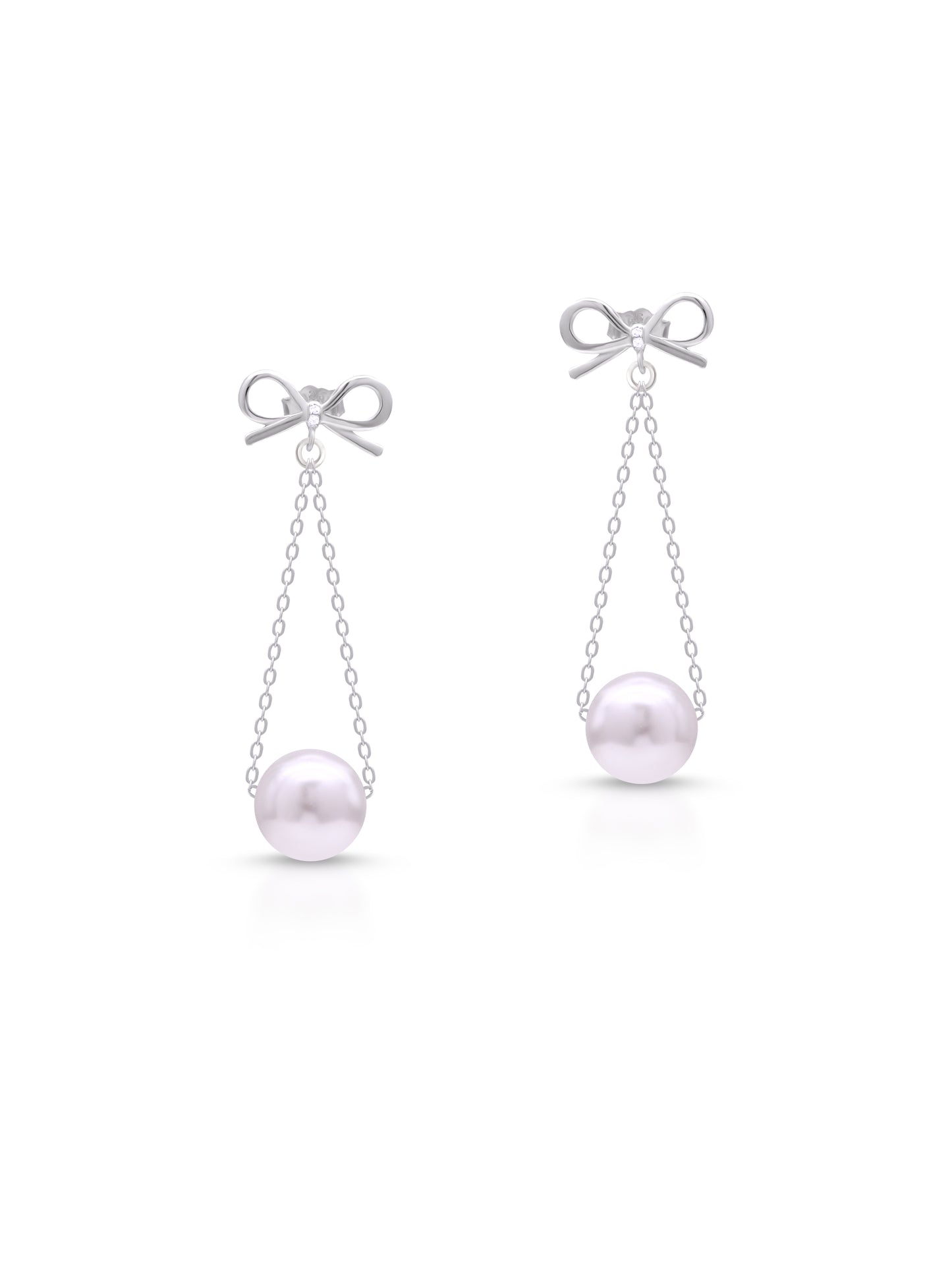 Sterling Silver Infinity Design Dangling Earrings