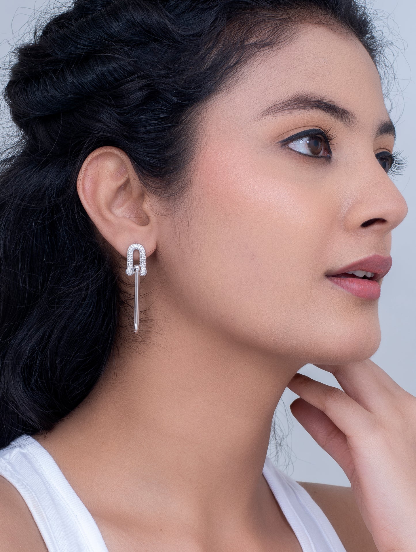 Sterling Silver Dazzling Dangling Earrings