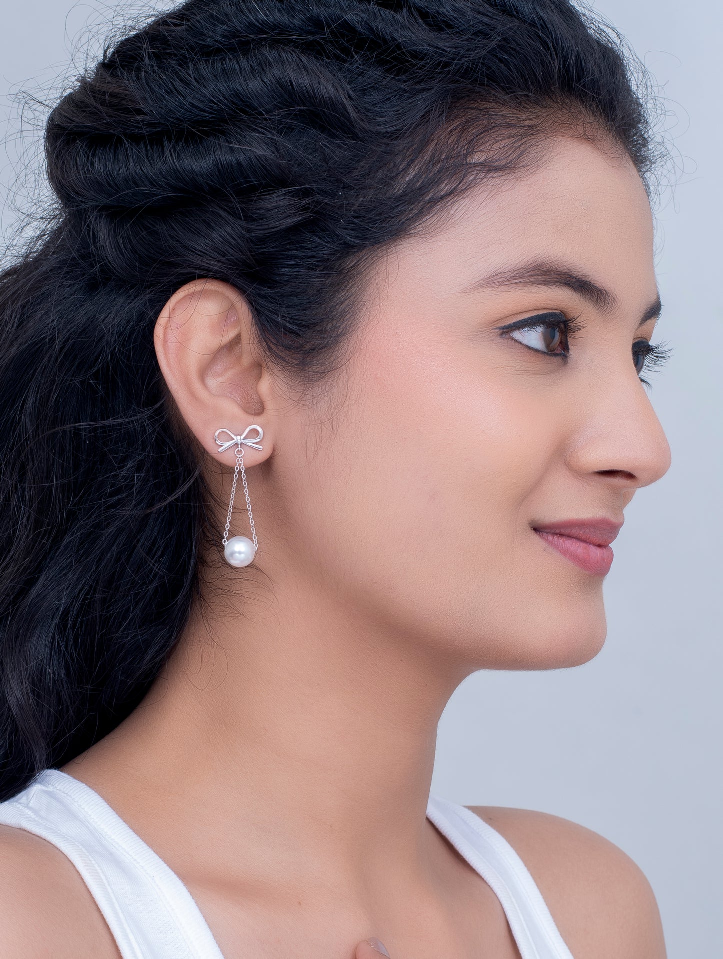 Sterling Silver Infinity Design Dangling Earrings