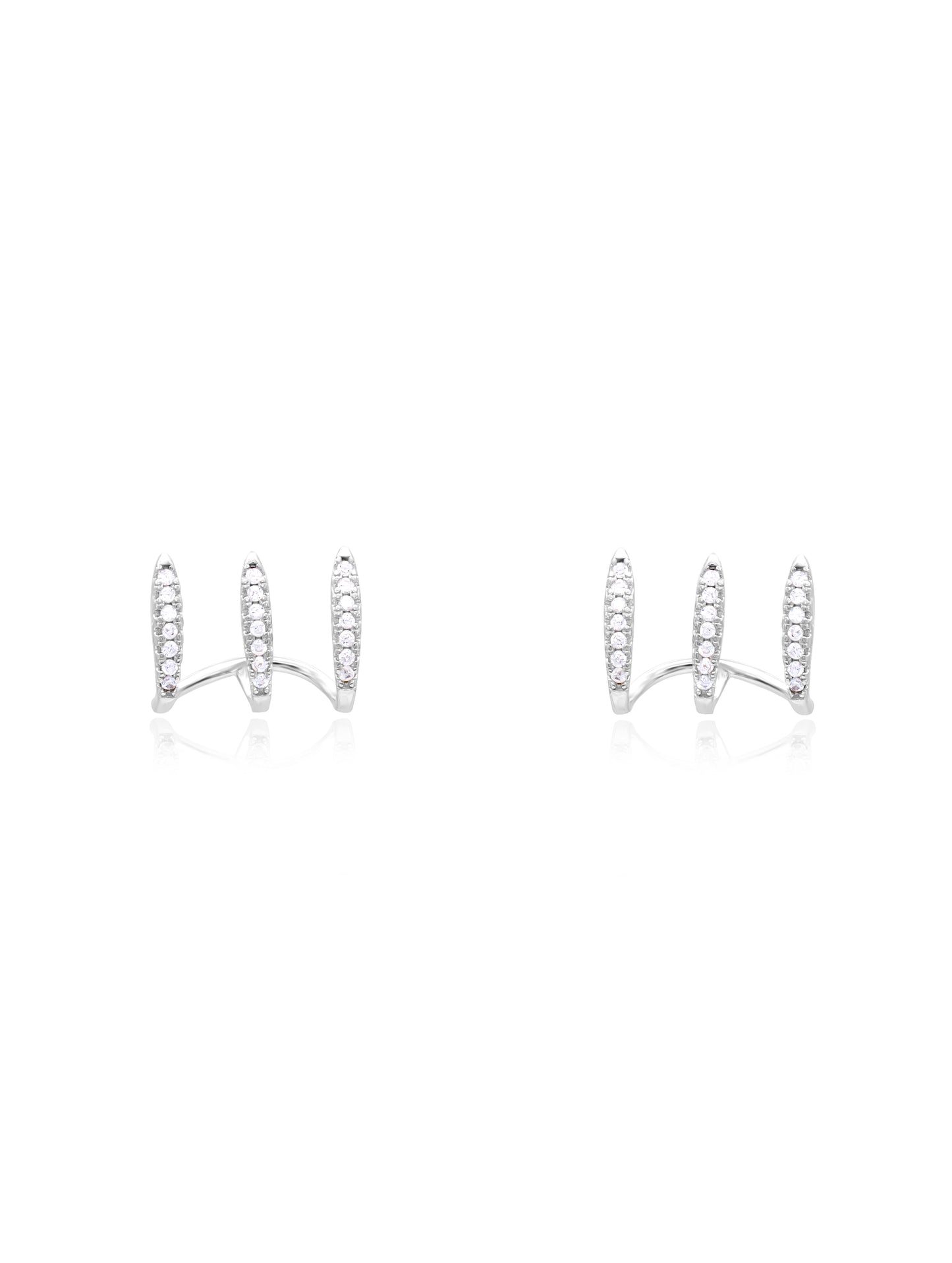 Sterling Silver Unique Design Stud Earrings
