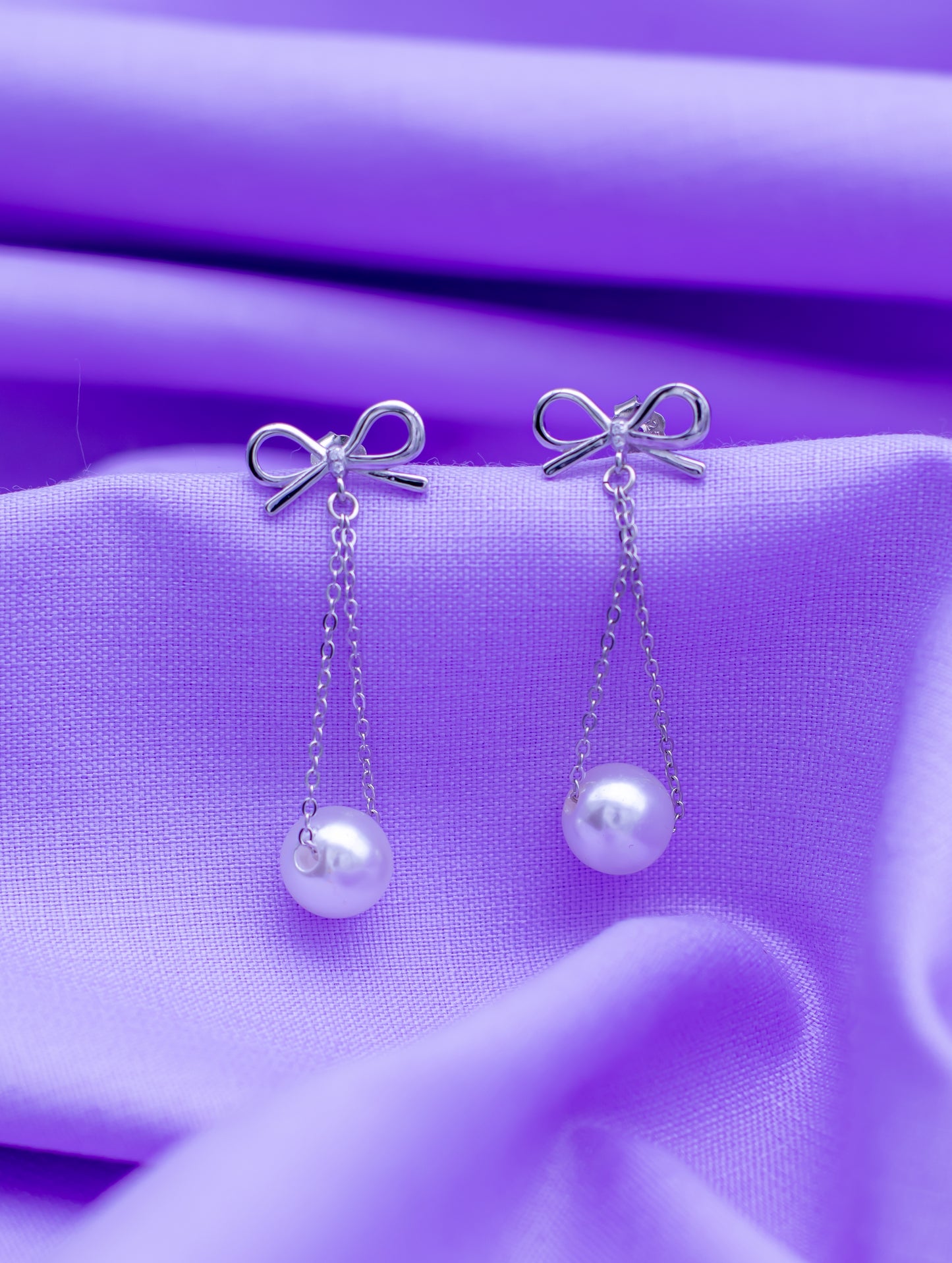 Sterling Silver Infinity Design Dangling Earrings