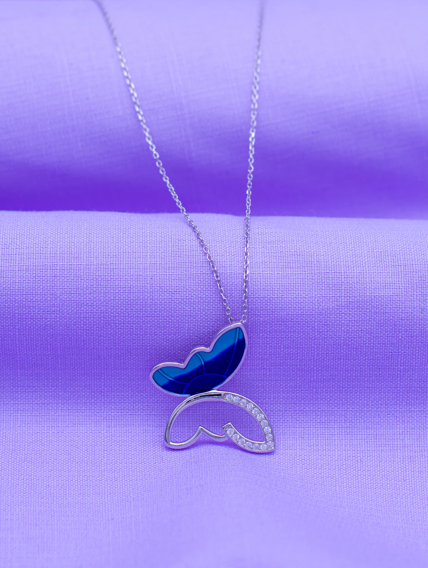 Enamel Butterfly Pendant Necklace β Elegant & Timeless Symbol of Grace and Transformation