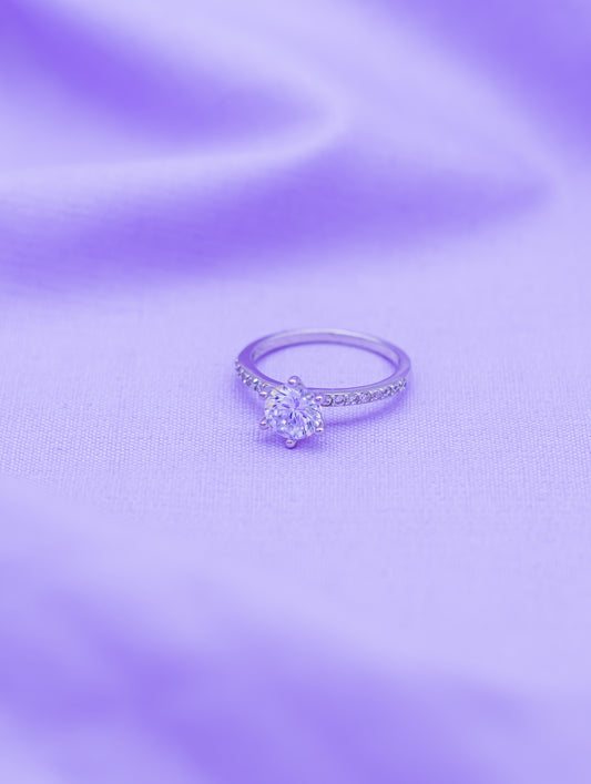 Sterling Silver Solitaire Ring