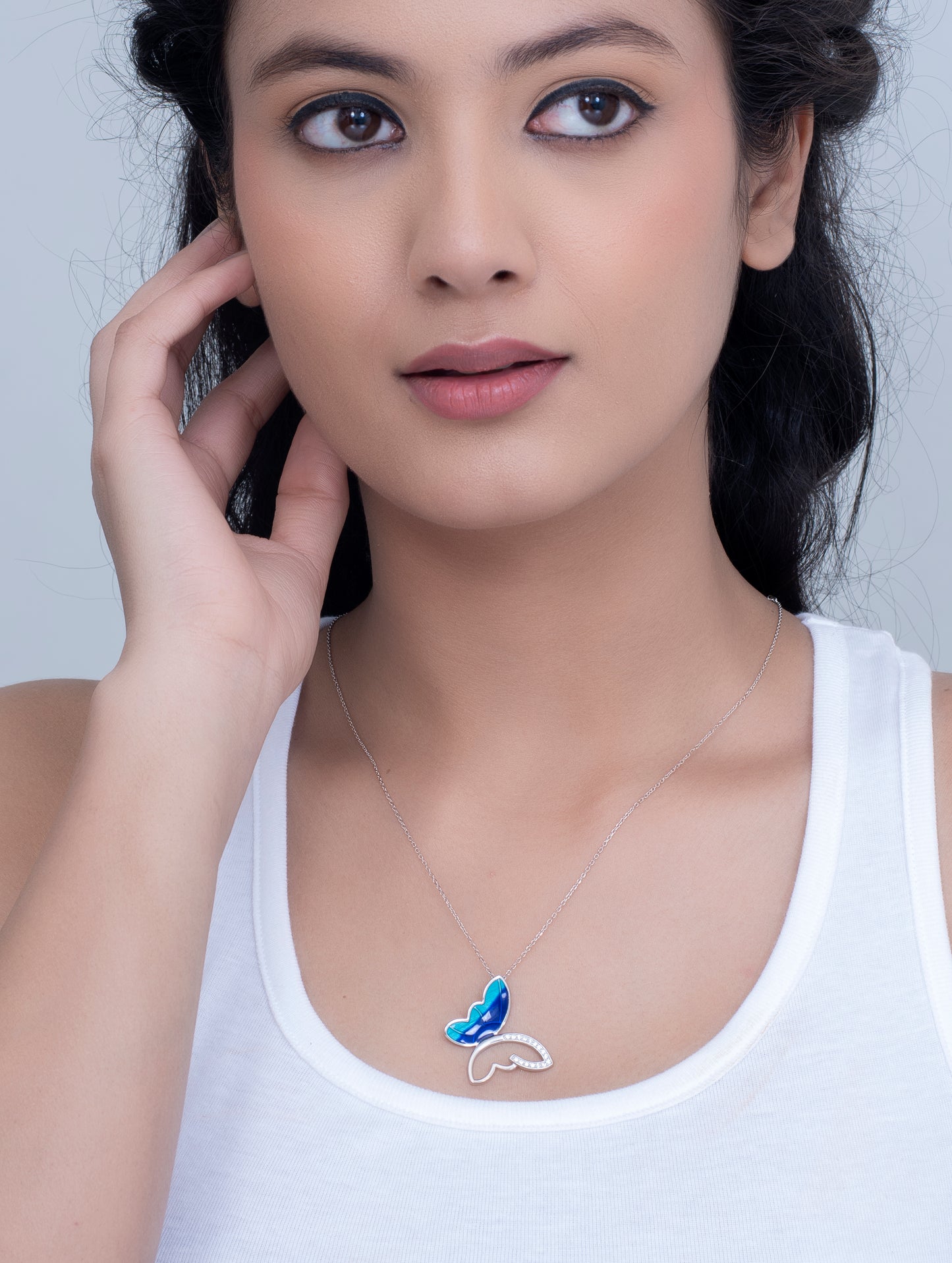 Enamel Butterfly Pendant Necklace β Elegant & Timeless Symbol of Grace and Transformation
