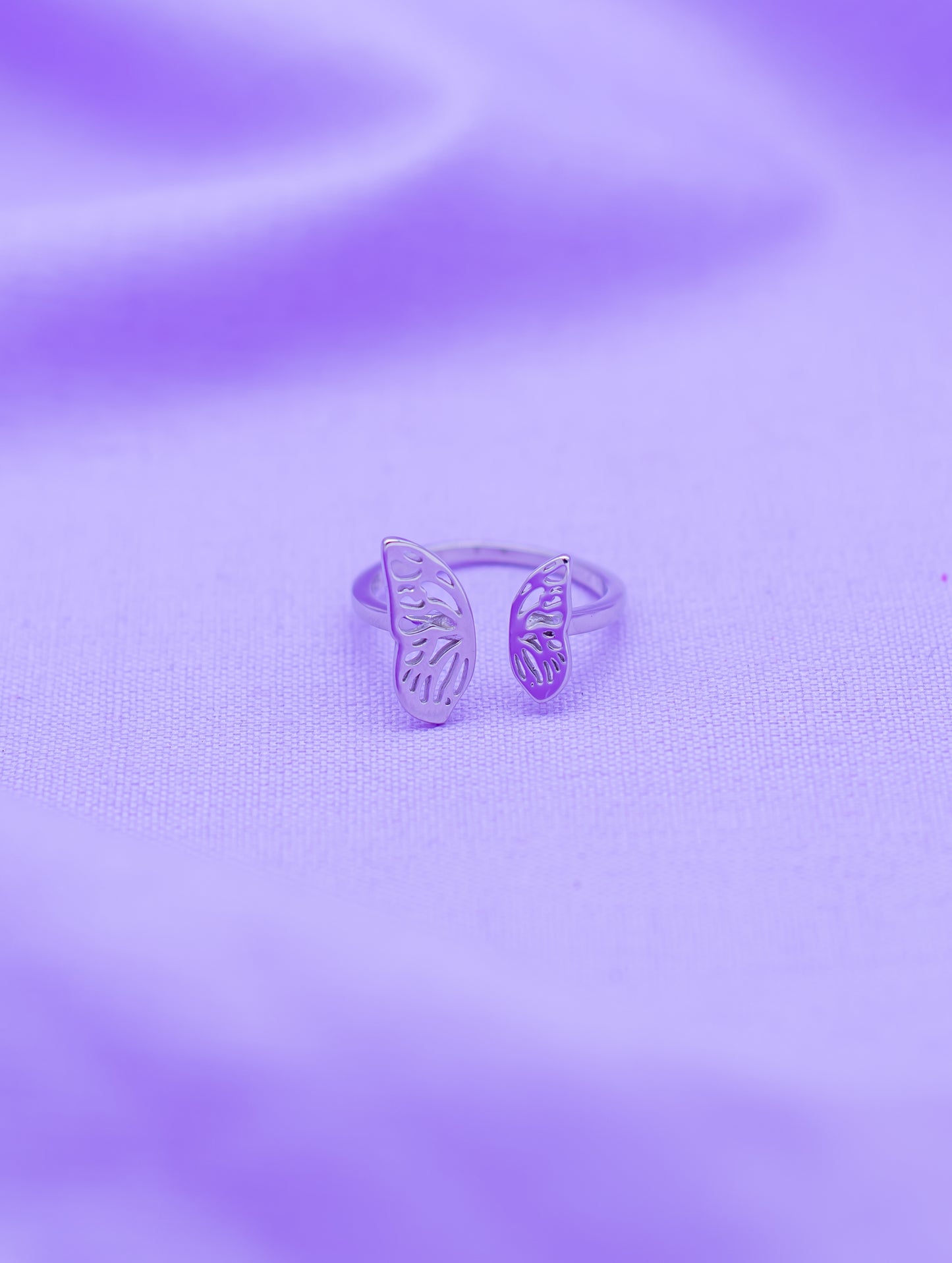 Sterling Silver Adjustable Butterfly Ring