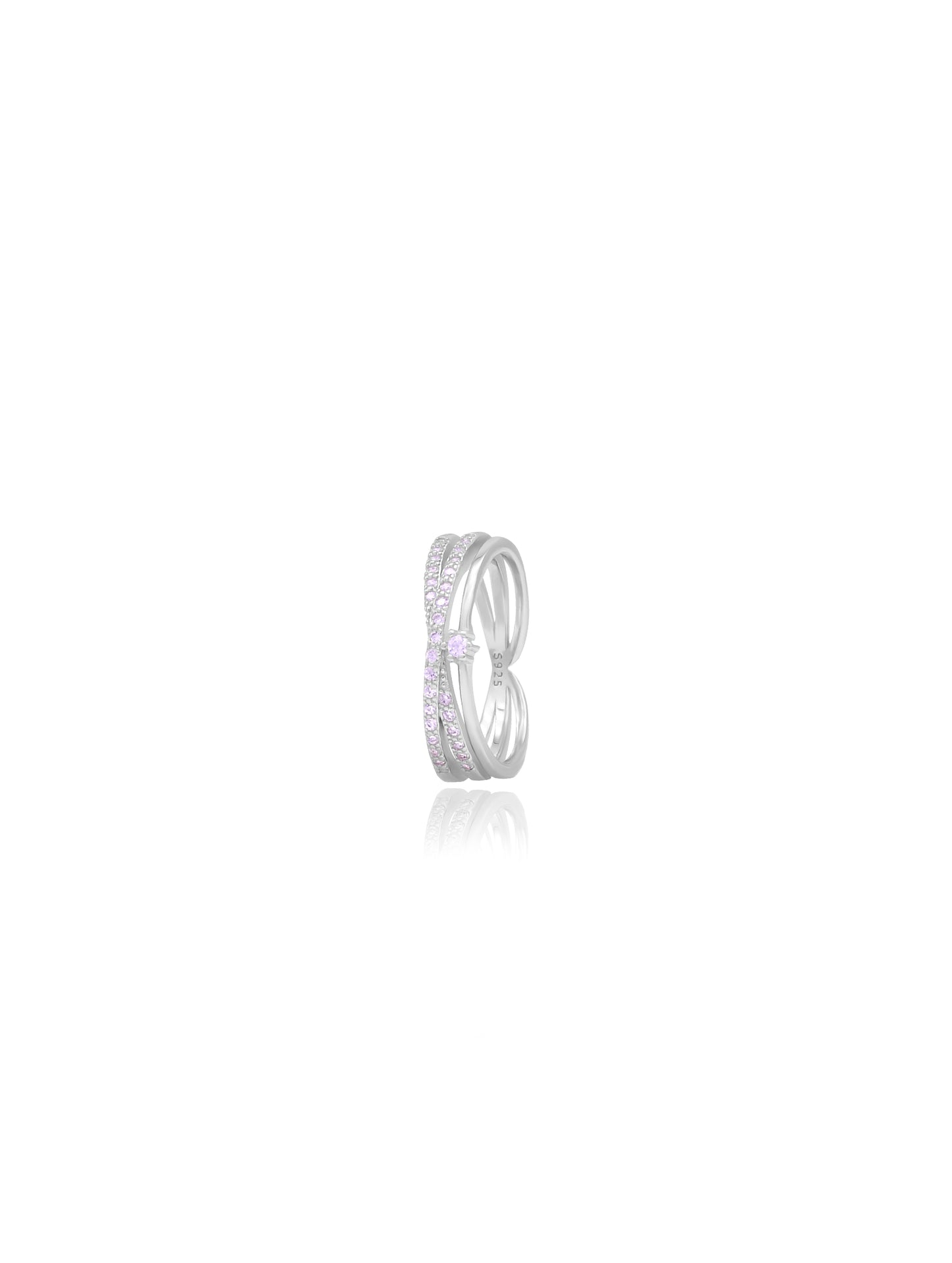 Sterling Silver Ring with Solitaire & Swarovski Zircon