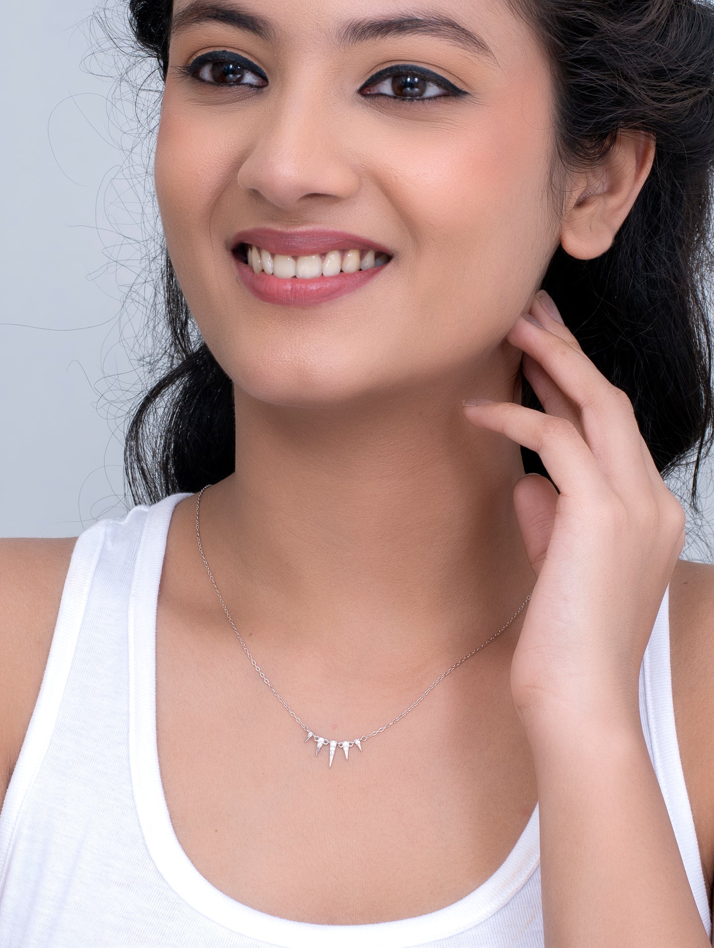 Sterling Silver Charm Necklace - Versatile Accessory for Unique Style