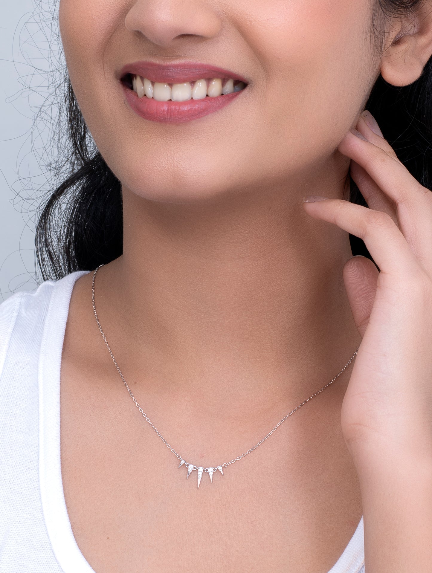 Sterling Silver Charm Necklace - Versatile Accessory for Unique Style