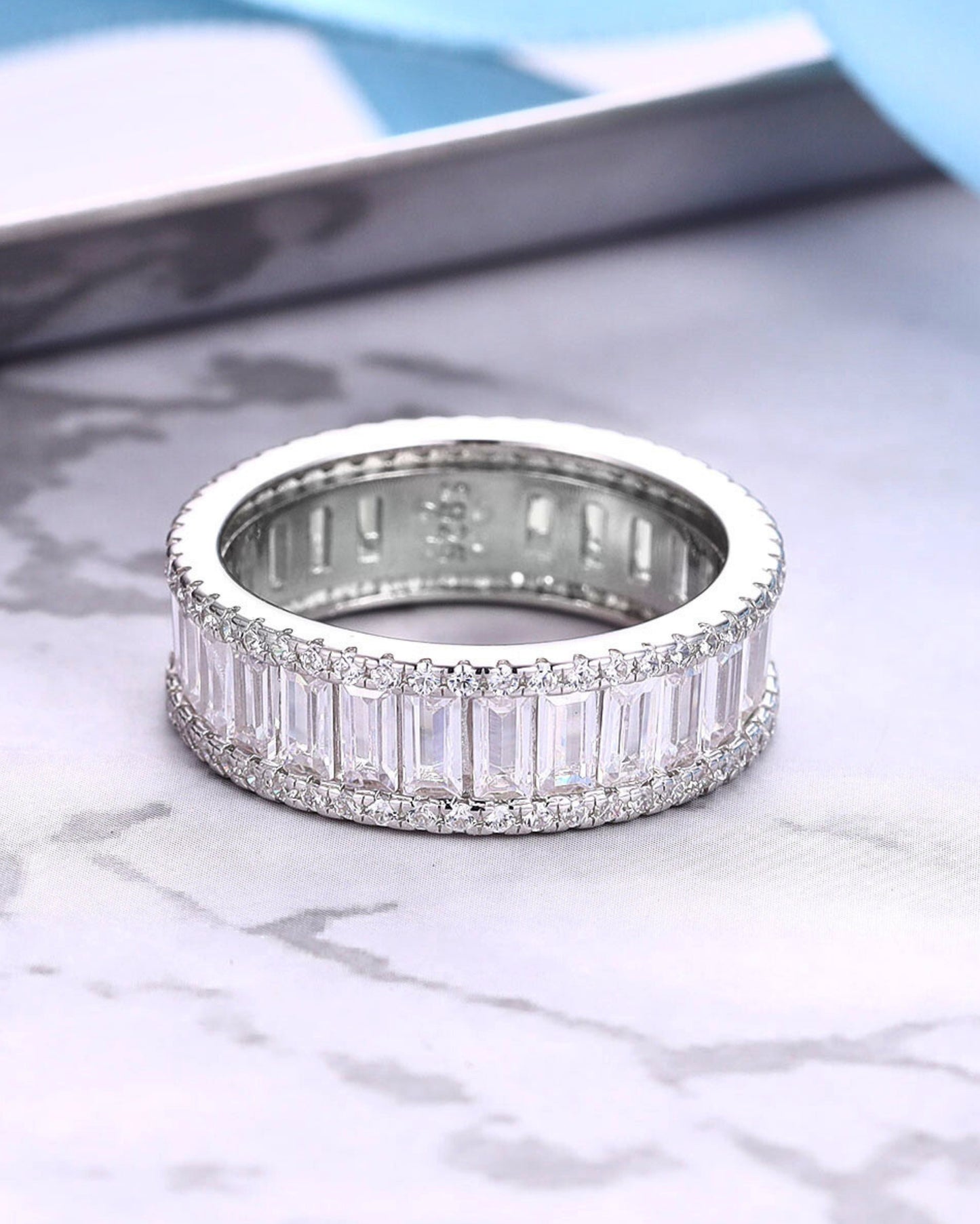 Radiant Elegance – 92.5 Silver Swarovski Band Ring