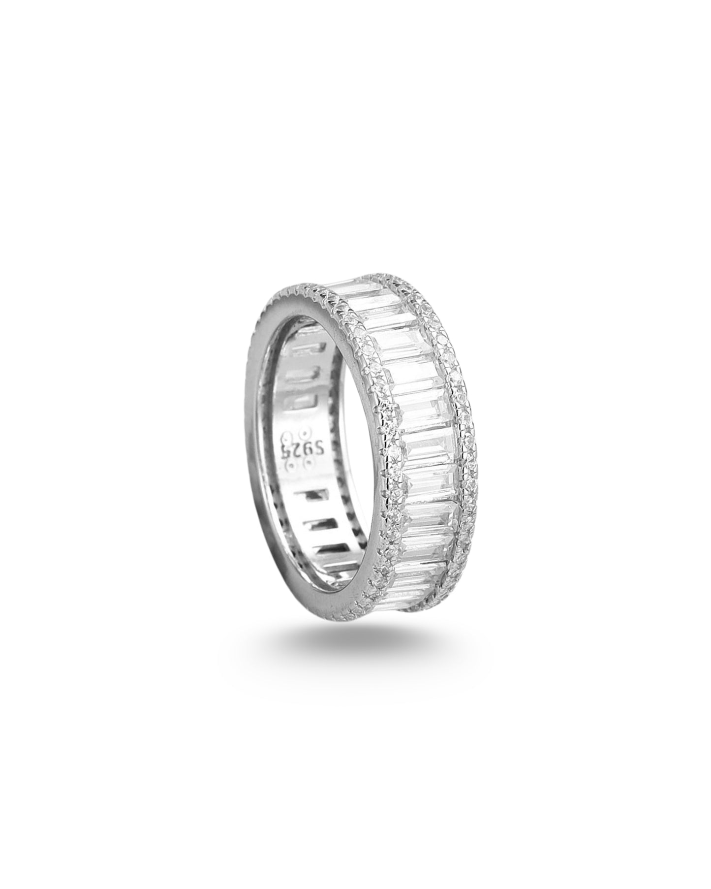 Radiant Elegance – 92.5 Silver Swarovski Band Ring