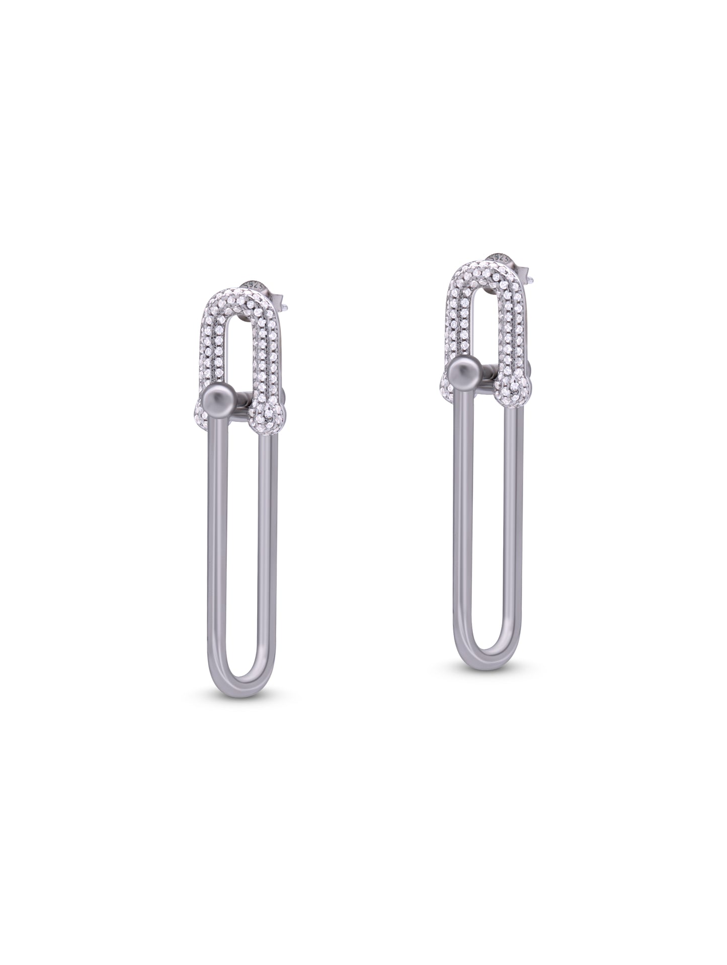 Sterling Silver Dazzling Dangling Earrings