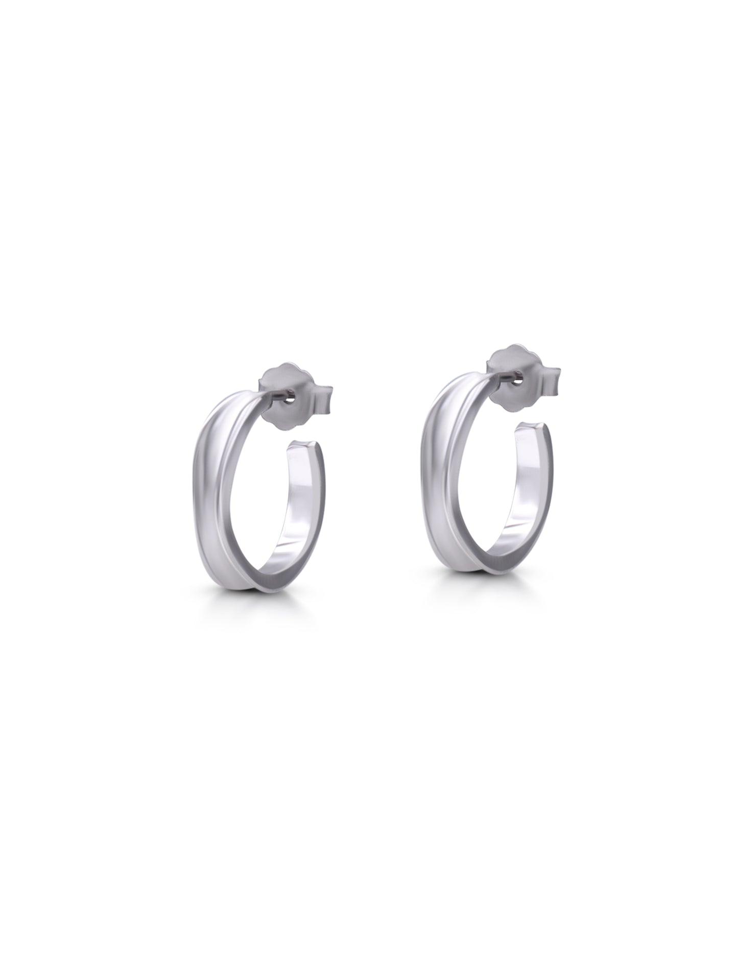 Sterling Silver Half Hoop Earrings