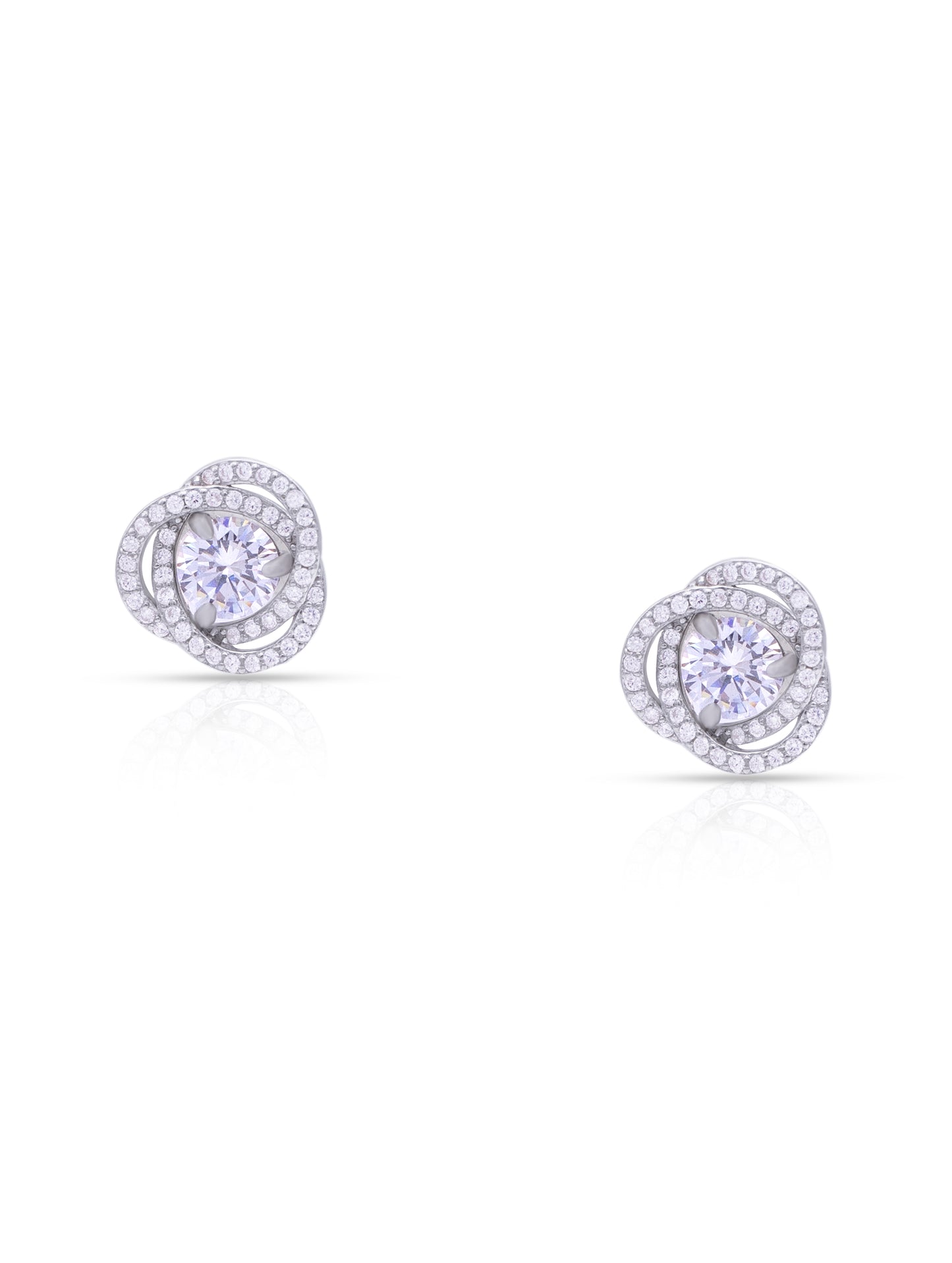 Sterling Silver Detachable Two-in-One Solitaire Earrings