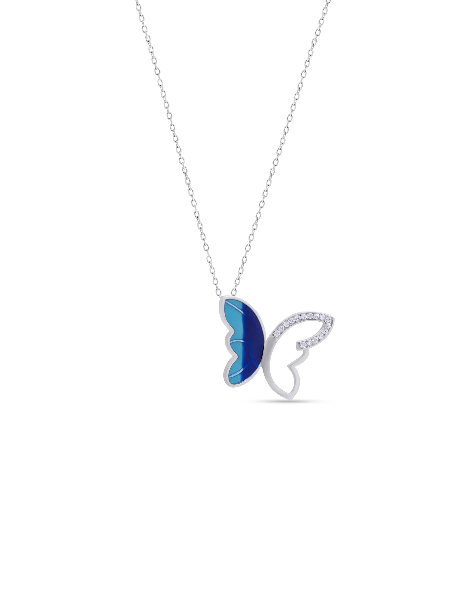 Enamel Butterfly Pendant Necklace β Elegant & Timeless Symbol of Grace and Transformation