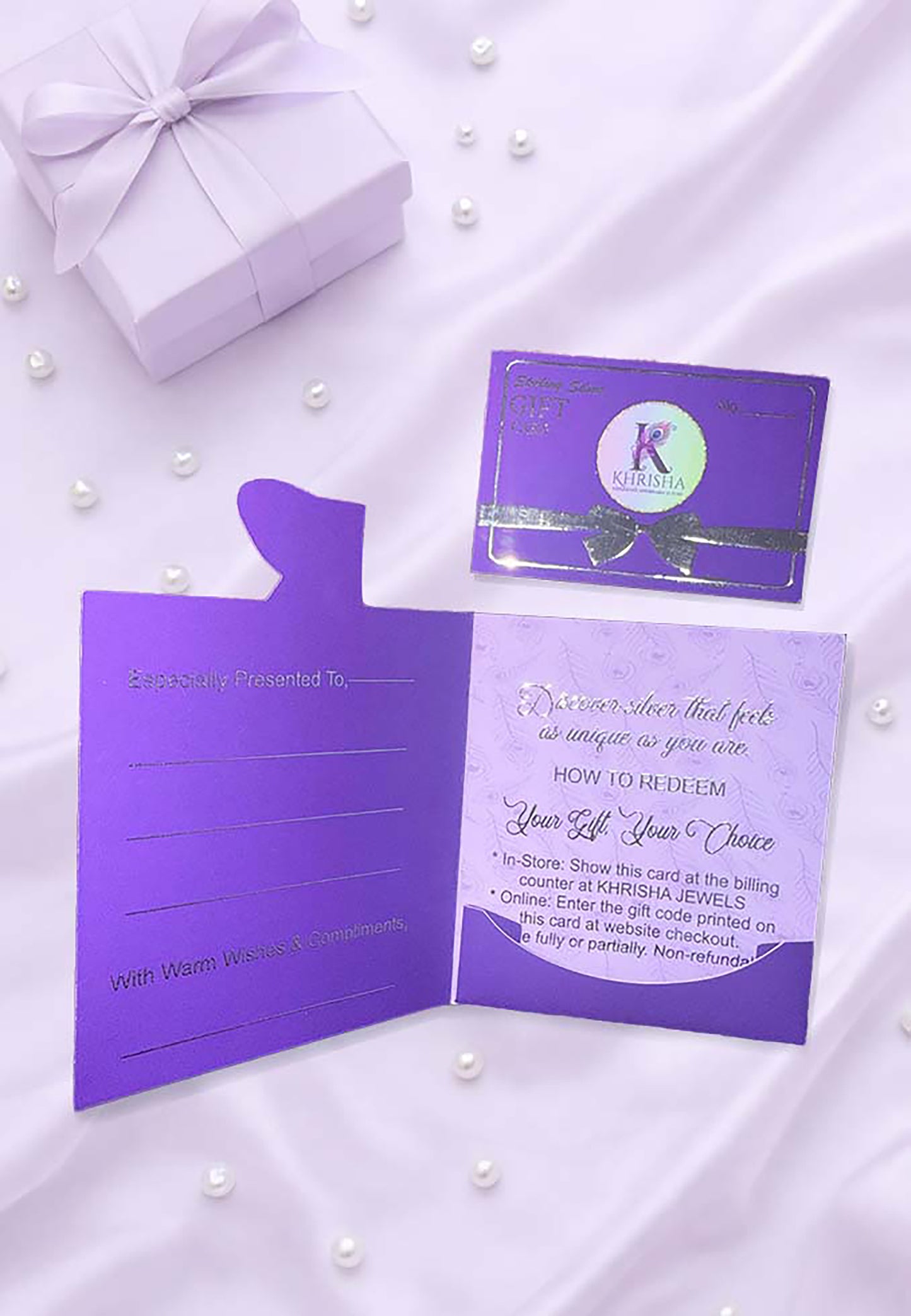 KHRISHA JEWELS SILVER GIFT CARD