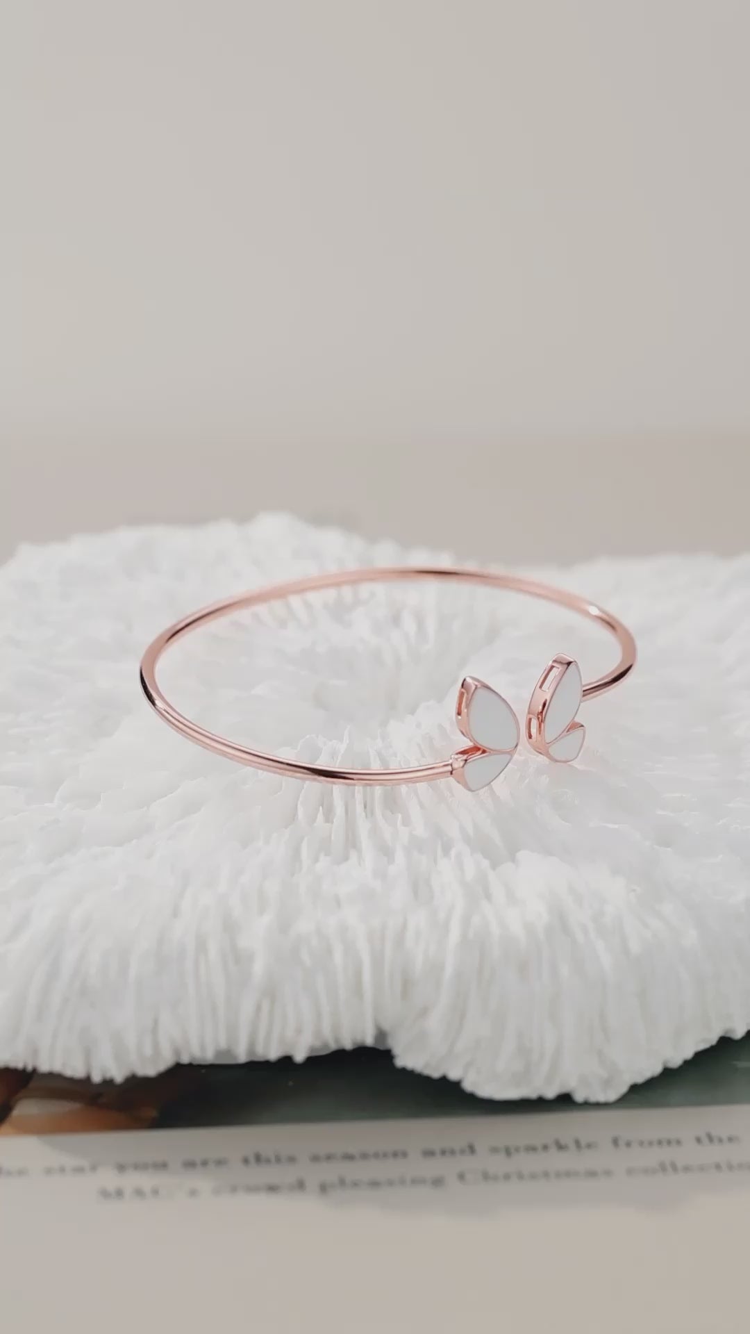 Elegant Rose Gold Butterfly Bracelet
