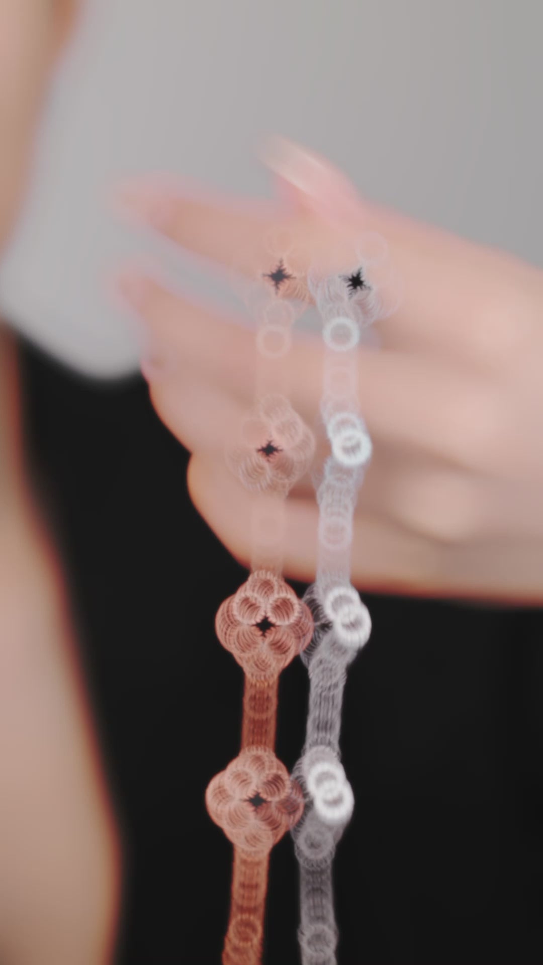 Elegant Rose Gold Clover Bracelet – Sterling Silver